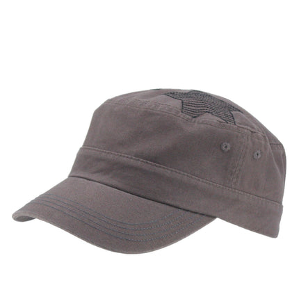 Embroidered Star Cotton Adjustable Military Army Cadet Cap