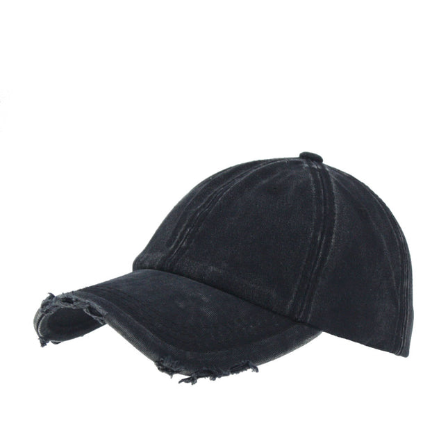 Dirty Washed Cotton Twill Distressed Visor Unstructured Adjustable Baseball Cap