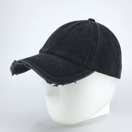 Dirty Washed Cotton Twill Distressed Visor Unstructured Adjustable Baseball Cap