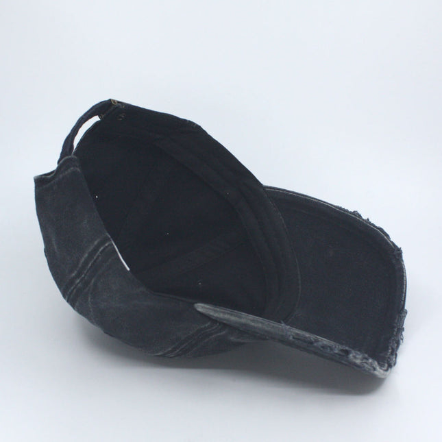 Dirty Washed Cotton Twill Distressed Visor Unstructured Adjustable Baseball Cap