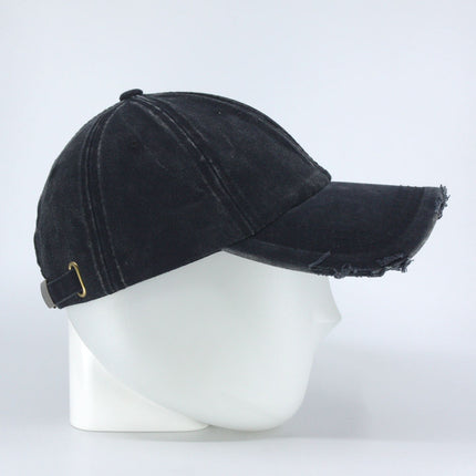 Dirty Washed Cotton Twill Distressed Visor Unstructured Adjustable Baseball Cap