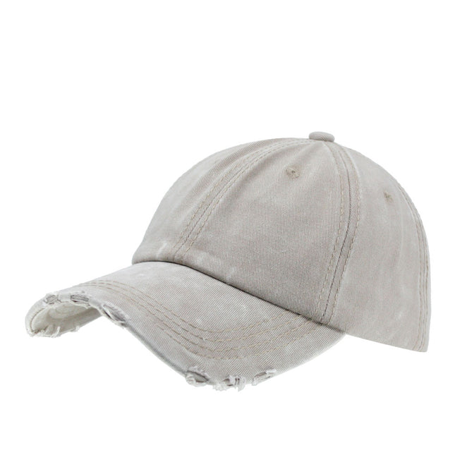 Dirty Washed Cotton Twill Distressed Visor Unstructured Adjustable Baseball Cap