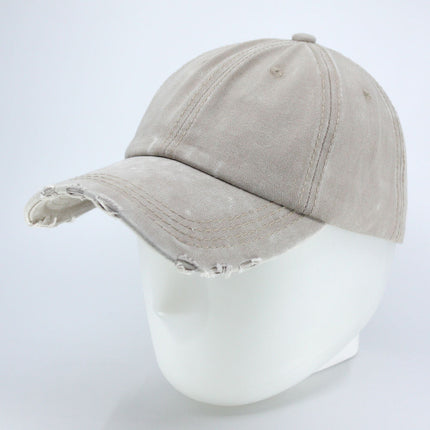 Dirty Washed Cotton Twill Distressed Visor Unstructured Adjustable Baseball Cap