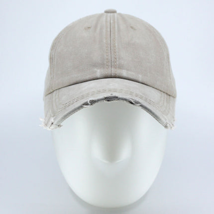 Dirty Washed Cotton Twill Distressed Visor Unstructured Adjustable Baseball Cap