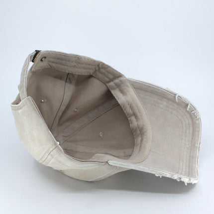Dirty Washed Cotton Twill Distressed Visor Unstructured Adjustable Baseball Cap