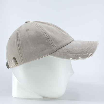 Dirty Washed Cotton Twill Distressed Visor Unstructured Adjustable Baseball Cap