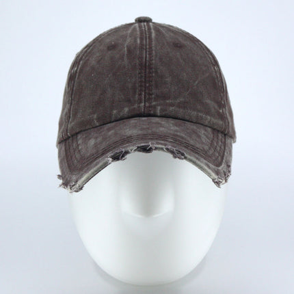 Dirty Washed Cotton Twill Distressed Visor Unstructured Adjustable Baseball Cap
