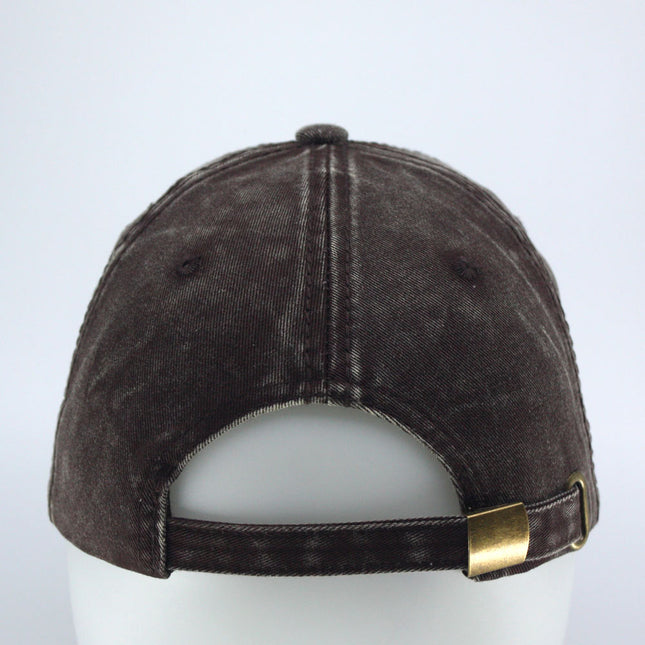 Dirty Washed Cotton Twill Distressed Visor Unstructured Adjustable Baseball Cap
