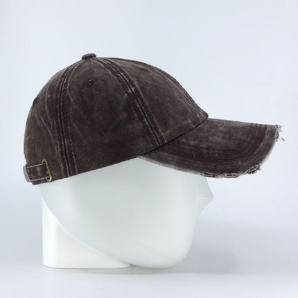 Dirty Washed Cotton Twill Distressed Visor Unstructured Adjustable Baseball Cap