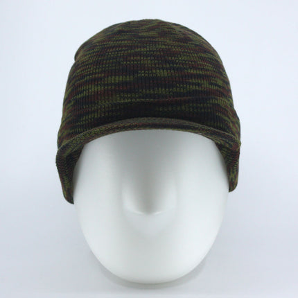 Plain Short Billed Knit Radar with Cuff Beanie
