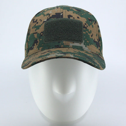 Rip Stop Woodland Camouflage Tactical Loop Patch Operator Military Structured Cotton Baseball Cap