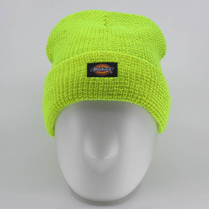 Dickies Hi Visibility Orange Yellow Reflective Yarn Cuff Beanie