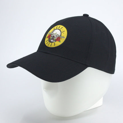 Guns N' Roses Unisex Cotton Adjustable Baseball Cap Circle/Back Logo Black