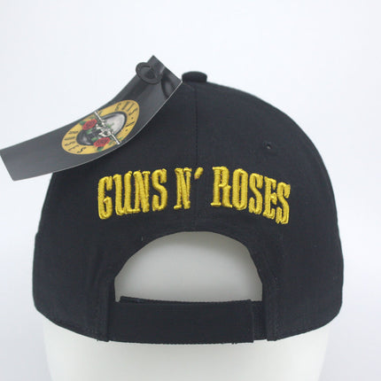 Guns N' Roses Unisex Cotton Adjustable Baseball Cap Circle/Back Logo Black