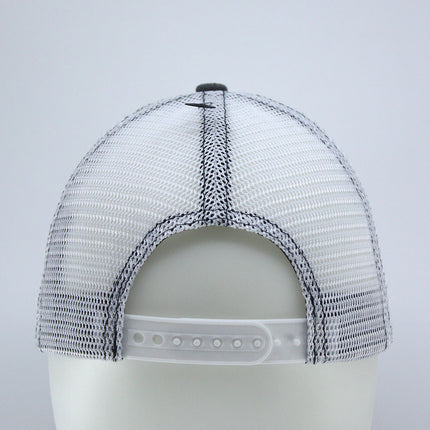 Guns N' Roses Unisex Mesh Back Adjustable Baseball Cap Vintage Logo Charcoal Gray & White