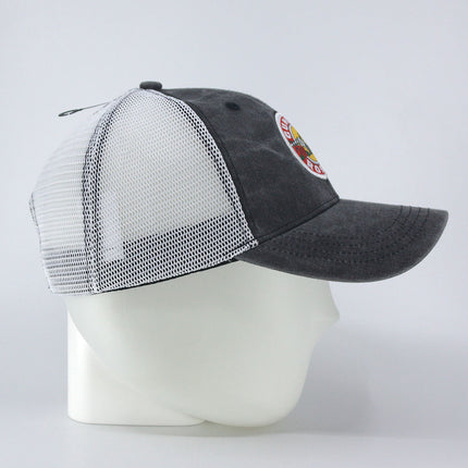 Guns N' Roses Unisex Mesh Back Adjustable Baseball Cap Vintage Logo Charcoal Gray & White