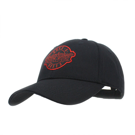 Guns N' Roses Unisex Cotton Adjustable Baseball Cap Red Circle Logo Black