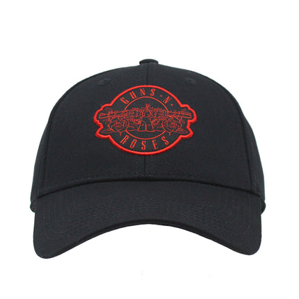 Guns N' Roses Unisex Cotton Adjustable Baseball Cap Red Circle Logo Black