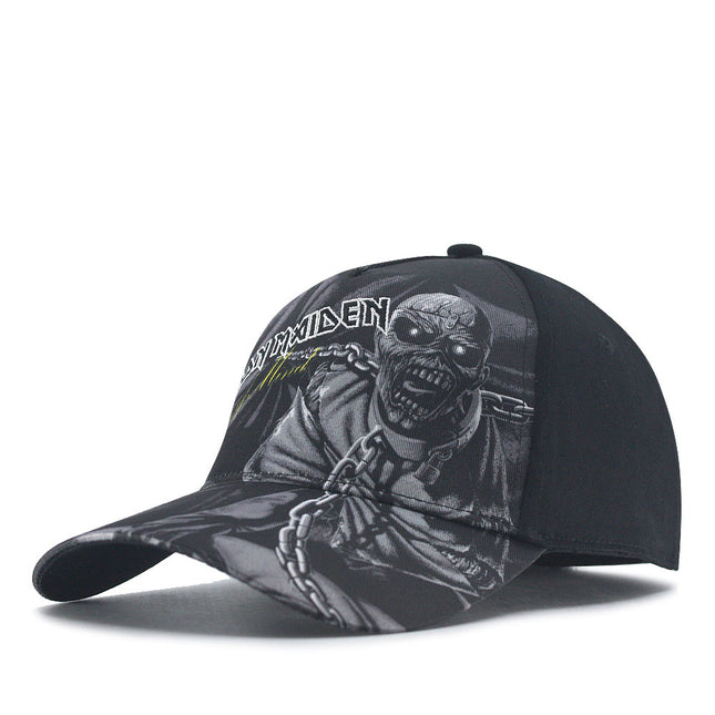 Iron Maiden Unisex Cotton Adjustable Baseball Cap Piece of Mind Greyscale Black
