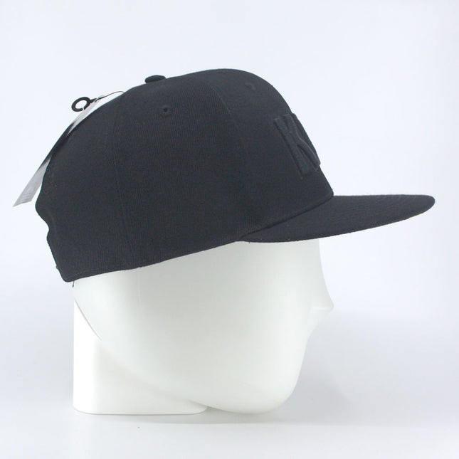 KISS Neon Faces Unisex Cotton Flat Brim Adjustable Snapback Baseball Cap Black