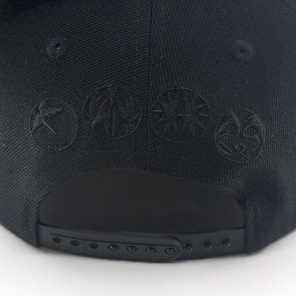 KISS Neon Faces Unisex Cotton Flat Brim Adjustable Snapback Baseball Cap Black