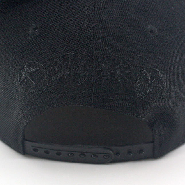 KISS Neon Faces Unisex Cotton Flat Brim Adjustable Snapback Baseball Cap Black