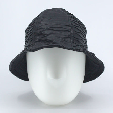 Wrinkled Faux Leather Street Bucket Hat – Edgy Urban Style