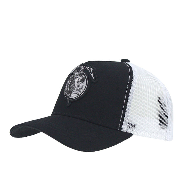 Metallica Justice Mono Unisex Cotton Mesh Back Baseball Cap Black & White