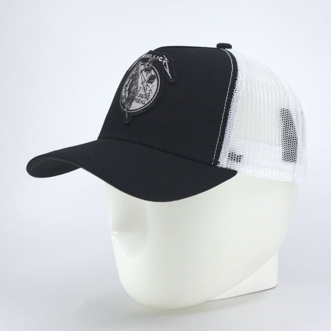 Metallica Justice Mono Unisex Cotton Mesh Back Baseball Cap Black & White