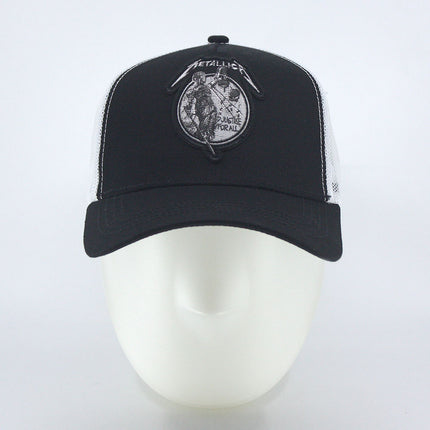 Metallica Justice Mono Unisex Cotton Mesh Back Baseball Cap Black & White