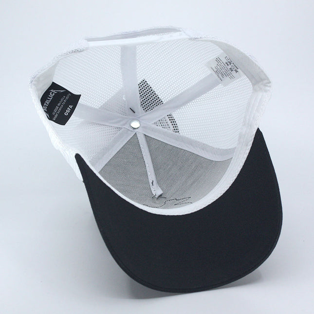 Metallica Justice Mono Unisex Cotton Mesh Back Baseball Cap Black & White