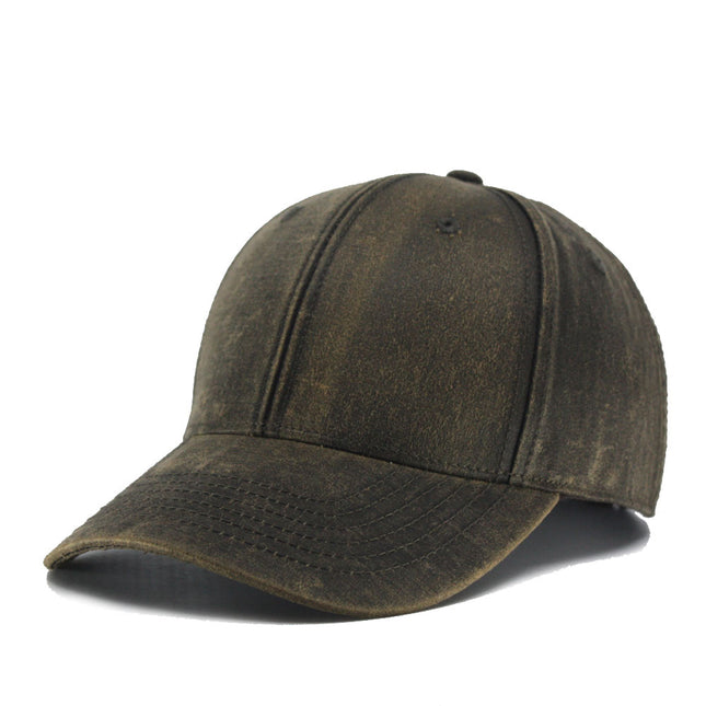 Heavy Washed Wax Coated Structured Adjustable Low Profile Baseball Cap