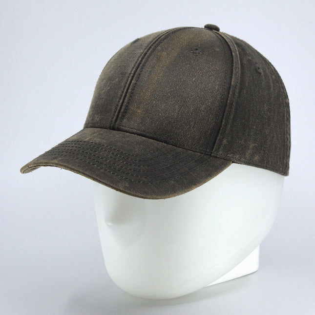 Heavy Washed Wax Coated Structured Adjustable Low Profile Baseball Cap
