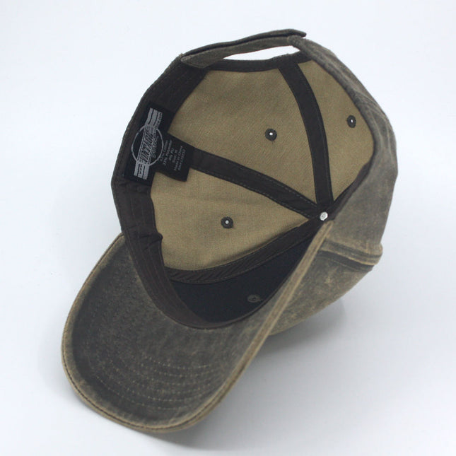 Heavy Washed Wax Coated Structured Adjustable Low Profile Baseball Cap