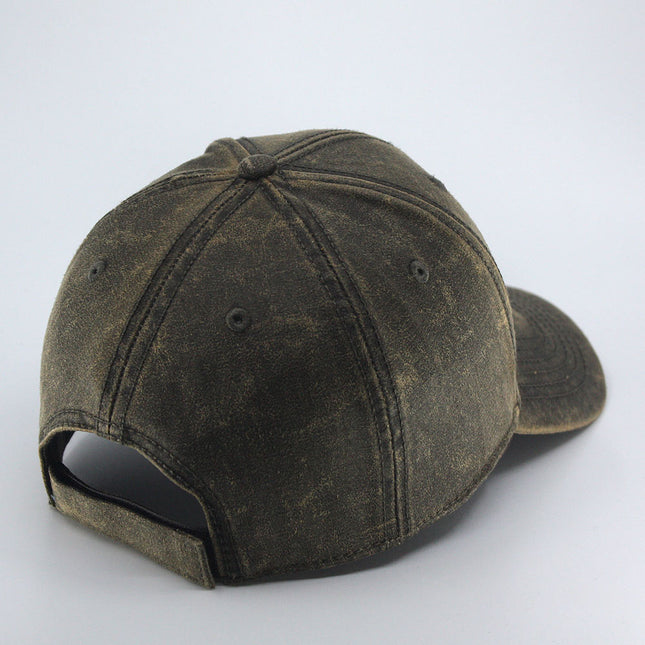 Heavy Washed Wax Coated Structured Adjustable Low Profile Baseball Cap