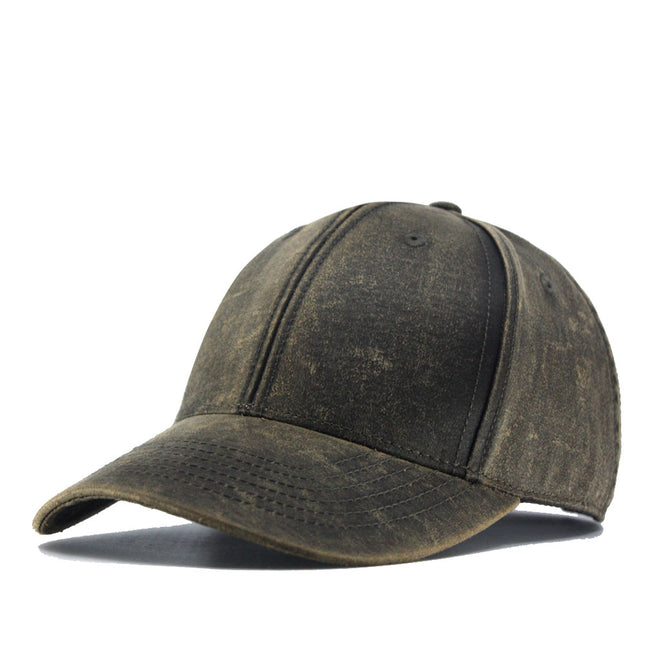 Heavy Washed Wax Coated Structured Adjustable Low Profile Baseball Cap