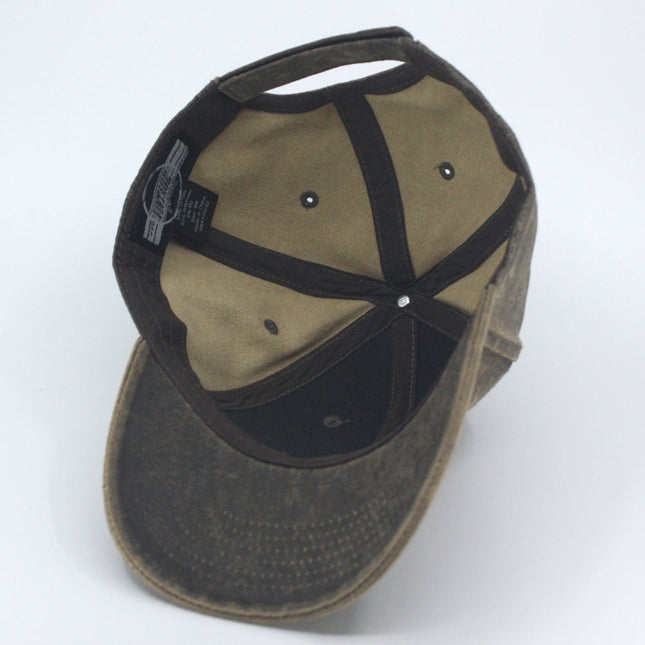Heavy Washed Wax Coated Structured Adjustable Low Profile Baseball Cap