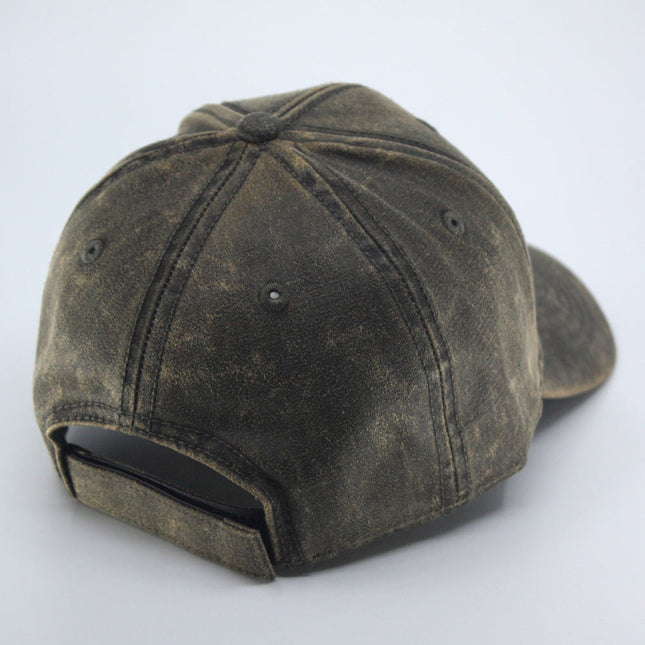 Heavy Washed Wax Coated Structured Adjustable Low Profile Baseball Cap