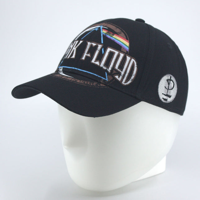 Pink Floyd Dark Side of the Moon Album Distressed Unisex Cotton Adjustable Baseball Cap Black