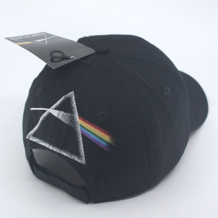 Pink Floyd Dark Side of the Moon Album Distressed Unisex Cotton Adjustable Baseball Cap Black