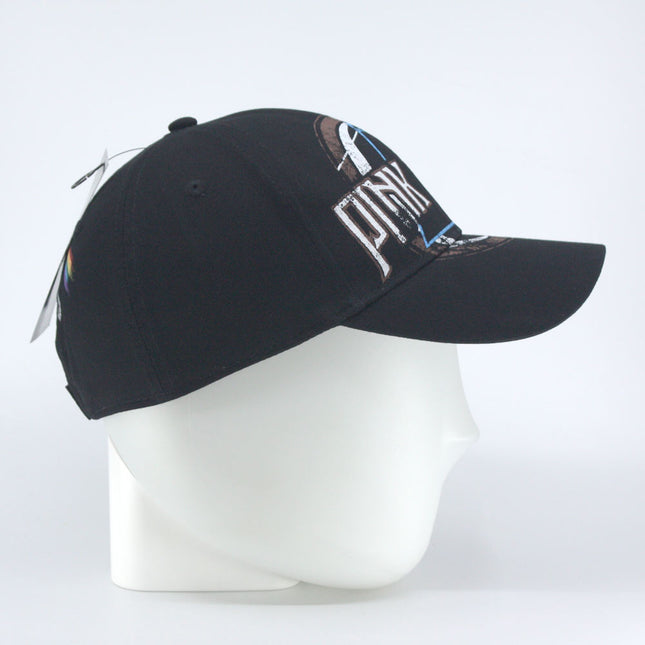 Pink Floyd Dark Side of the Moon Album Distressed Unisex Cotton Adjustable Baseball Cap Black