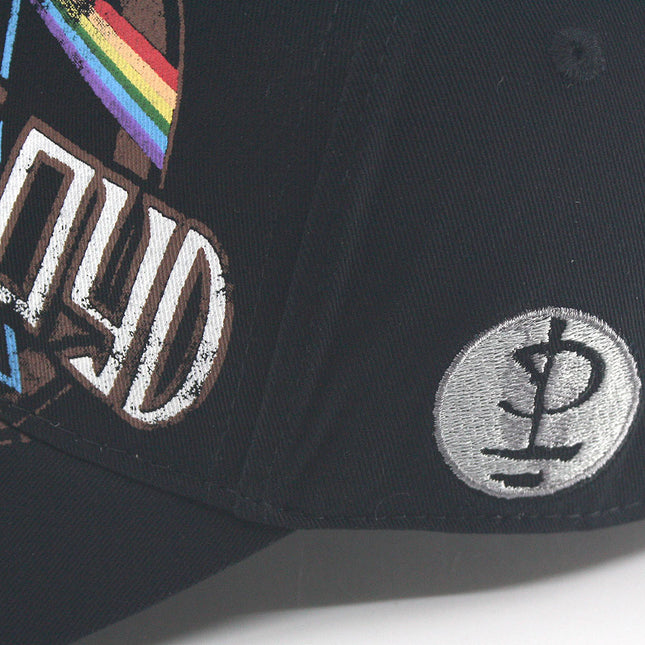 Pink Floyd Dark Side of the Moon Album Distressed Unisex Cotton Adjustable Baseball Cap Black