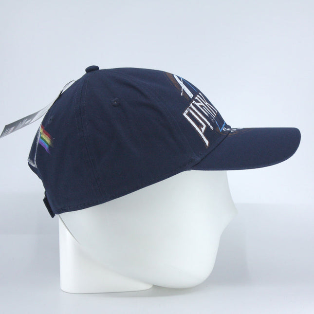 Pink Floyd Dark Side of the Moon Album Distressed Unisex Cotton Adjustable Baseball Cap Navy Blue