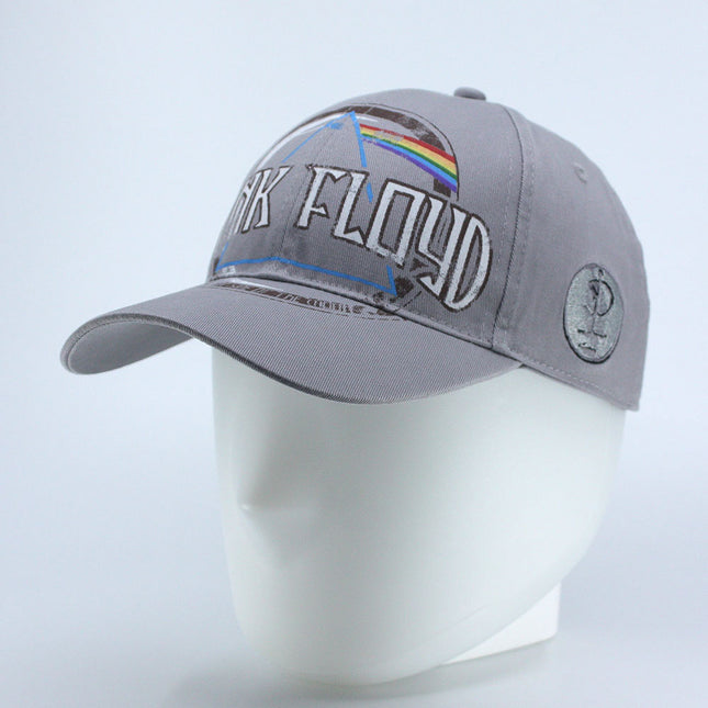 Pink Floyd Dark Side of the Moon Album Distressed Unisex Cotton Adjustable Baseball Cap Grey