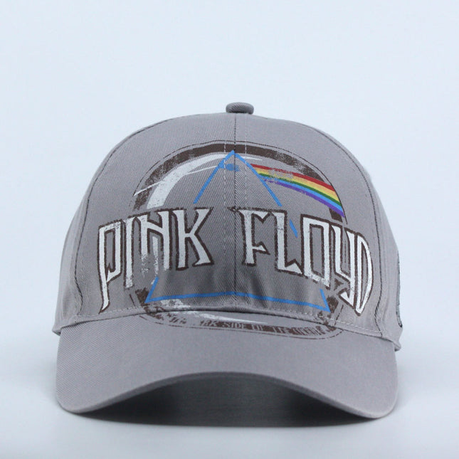 Pink Floyd Dark Side of the Moon Album Distressed Unisex Cotton Adjustable Baseball Cap Grey