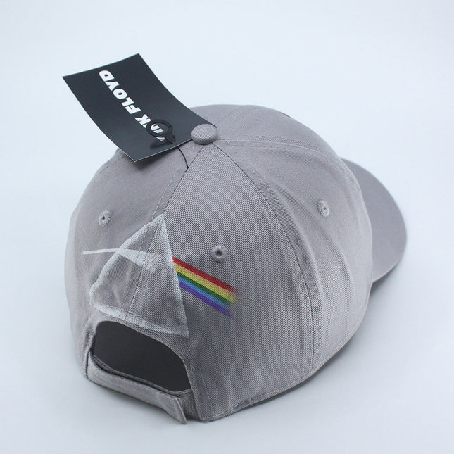 Pink Floyd Dark Side of the Moon Album Distressed Unisex Cotton Adjustable Baseball Cap Grey