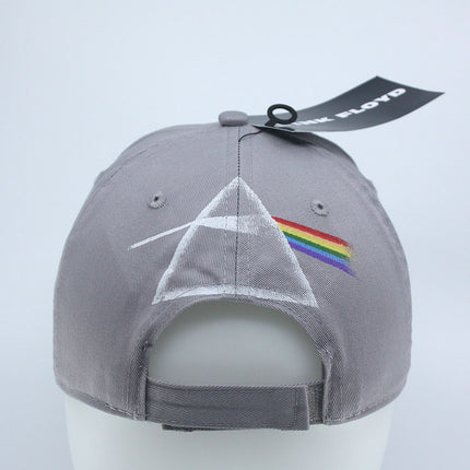Pink Floyd Dark Side of the Moon Album Distressed Unisex Cotton Adjustable Baseball Cap Grey