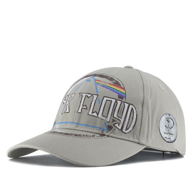 Pink Floyd Dark Side of the Moon Album Distressed Unisex Cotton Adjustable Baseball Cap Sand