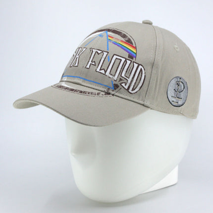Pink Floyd Dark Side of the Moon Album Distressed Unisex Cotton Adjustable Baseball Cap Sand