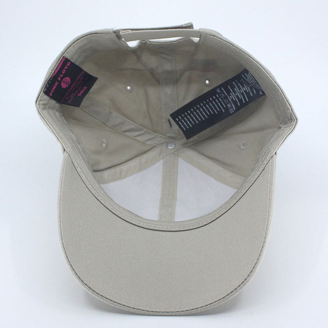 Pink Floyd Dark Side of the Moon Album Distressed Unisex Cotton Adjustable Baseball Cap Sand